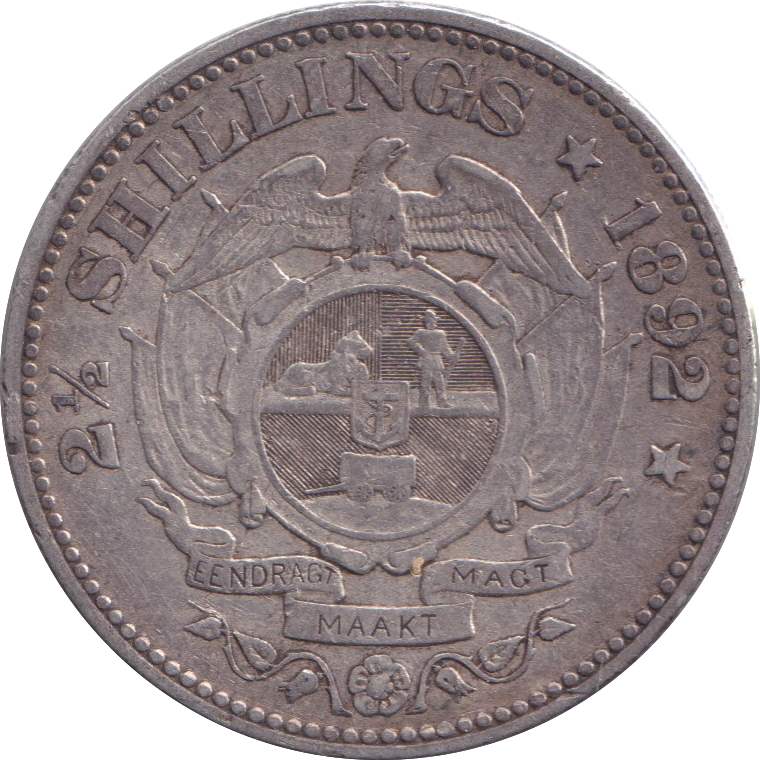 1892 SOUTH AFRICA TWO HALF SHILLINGS