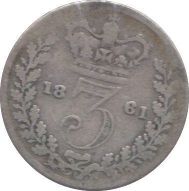 1861 THREEPENCE ( FINE )