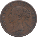 1858 HALFPENNY ( GF )
