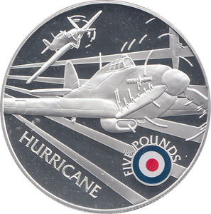 2008 SILVER PROOF £5 HURRICANE