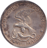 1913 SILVER 2 MARK GERMANY