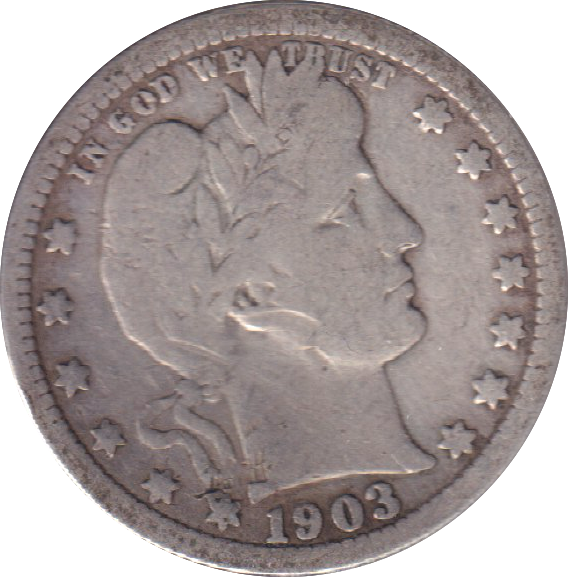 1903 SILVER 1/4 DOLLAR USA