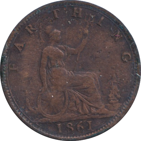 1861 FARTHING ( VF )