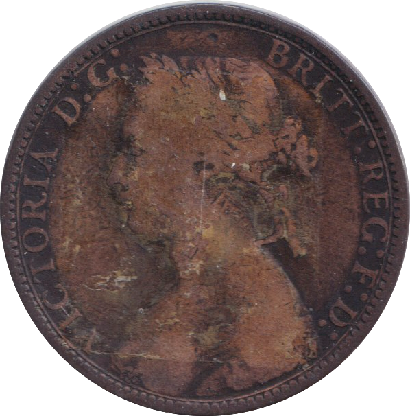 1876 HALFPENNY ( FINE )