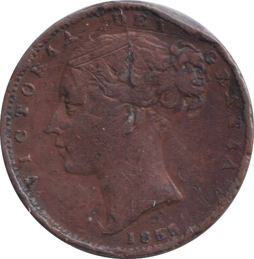 1855 FARTHING ( FINE )