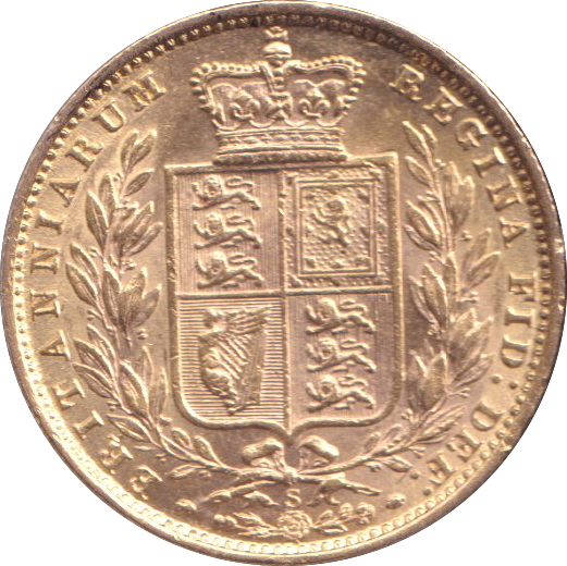 1877 GOLD SOVEREIGN ( EF )