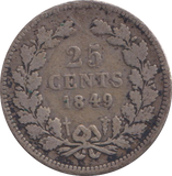 1849 25 CENTS NETHERLANDS