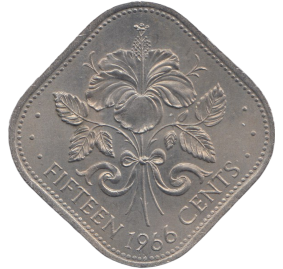 1966 BAHAMAS FIFTEEN CENTS