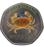 2025 50P SHAPED COINS WILD BRITAIN EDIBLE CRAB