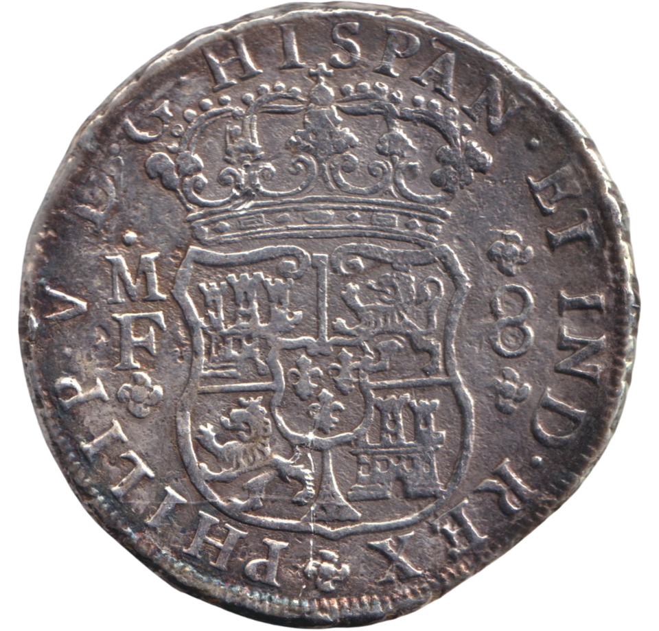 1738 SILVER 8 REALES MEXICO SPANISH COLONY