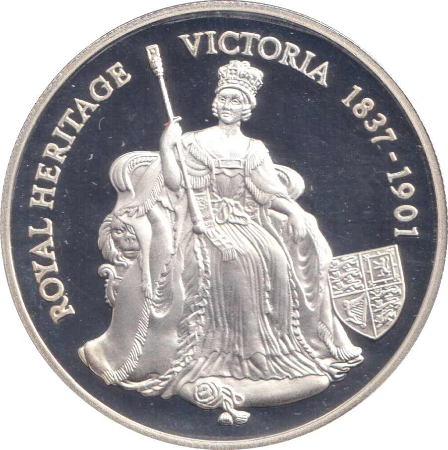 1996 SILVER PROOF TWO POUND ROYAL HERITAGE VICTORIA