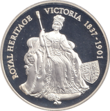 1996 SILVER PROOF TWO POUND ROYAL HERITAGE VICTORIA