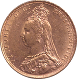 1889 GOLD SOVEREIGN ( EF )