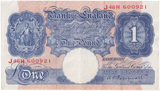 ONE POUND BANKNOTE BANK OF ENGLAND PEPPIATT £1-206