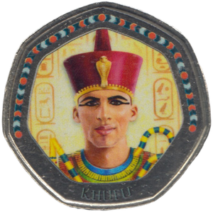 2003 50P SHAPED MEDALLION KHUFU DISCOVERIES OF EGYPT