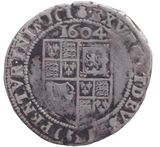 1604 SILVER SIXPENCE JAMES I