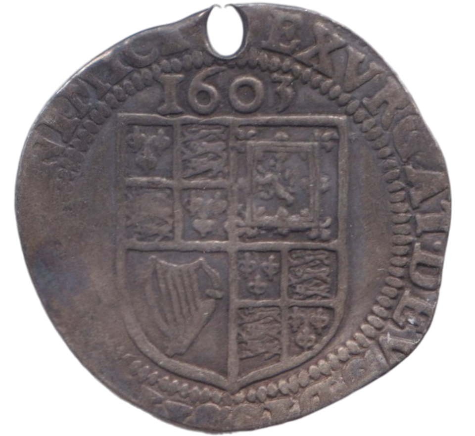 1603 SILVER SIXPENCE JAMES I