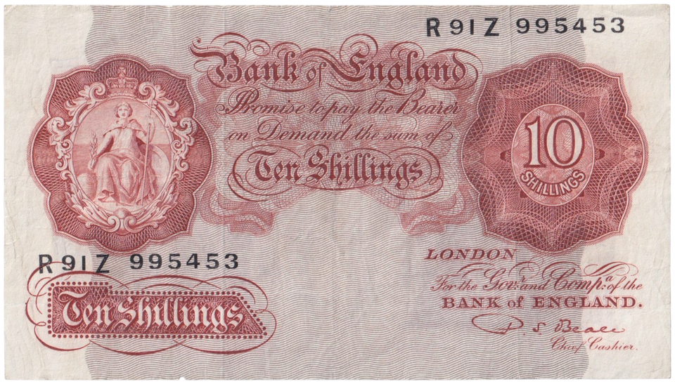 TEN SHILLINGS BANKNOTE BEALE REF SHILL-71