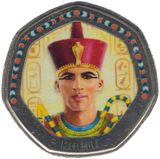 2003 50P SHAPED MEDALLION KHUFU DISCOVERIES OF EGYPT