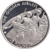 2002 SILVER PROOF FIVE POUNDS JERSEY