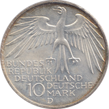 1972 SILVER WEST GERMANY 10 MARK OLYMPIC