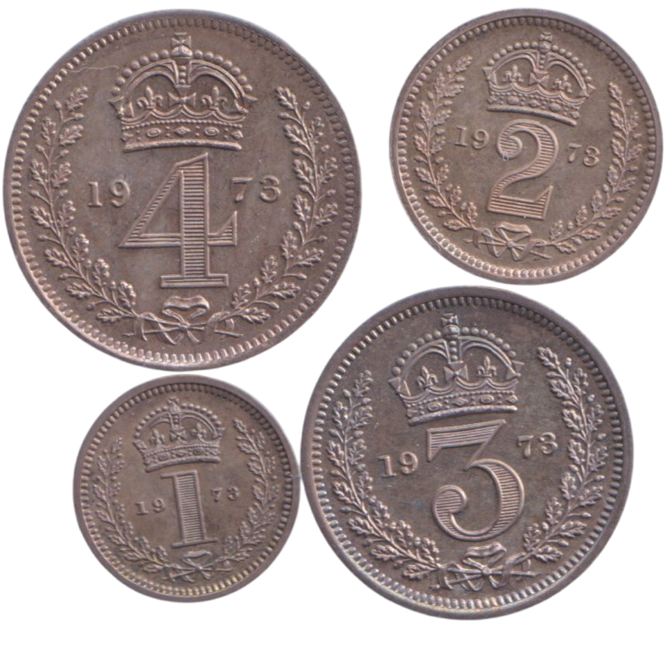 1973 MAUNDY SET ( UNC ) WESTMINSTER ABBEY