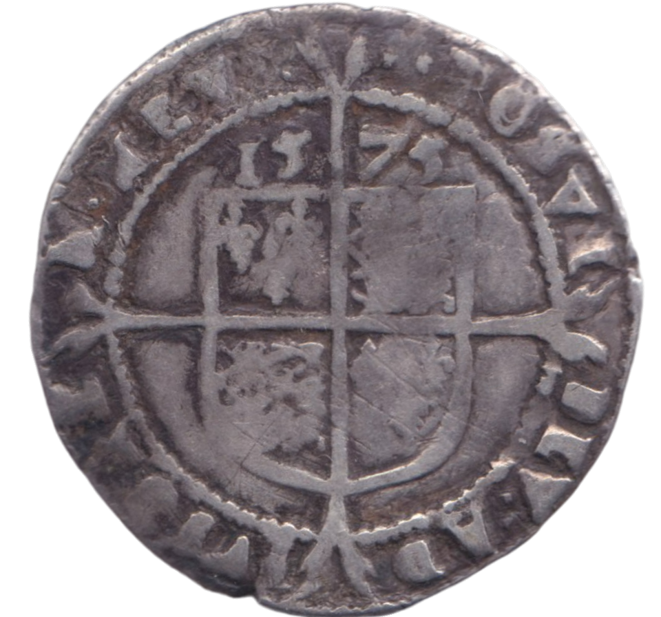 1575 SILVER SIXPENCE ELIZABETH I