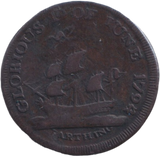 1794 FARTHING TOKEN HAMPSHIRE EARL HOWE NUMISTA 90