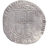 1604 SILVER SIXPENCE JAMES I