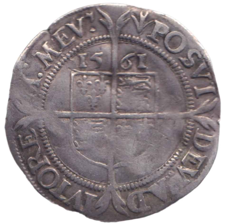 1561 SILVER SIXPENCE ELIZABETH I