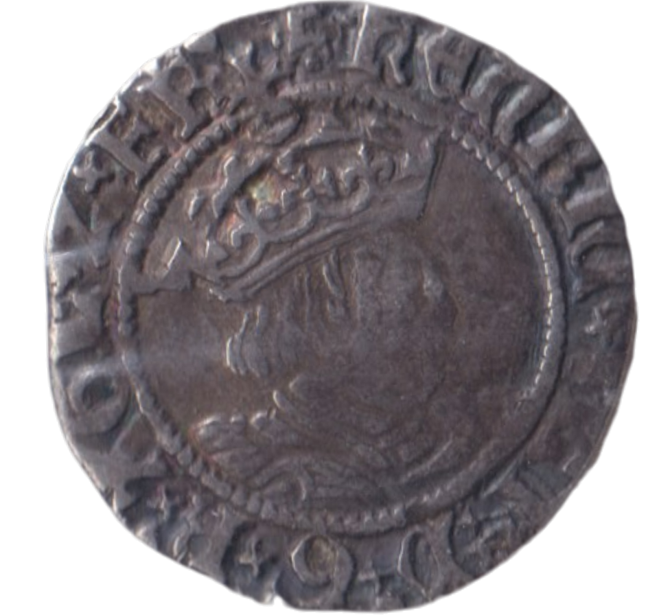 1526 SILVER HALF GROAT HENRY VIII CANTERBURY MINT