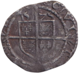 1575 SILVER THREE HALFPENCE ELIZABETH I