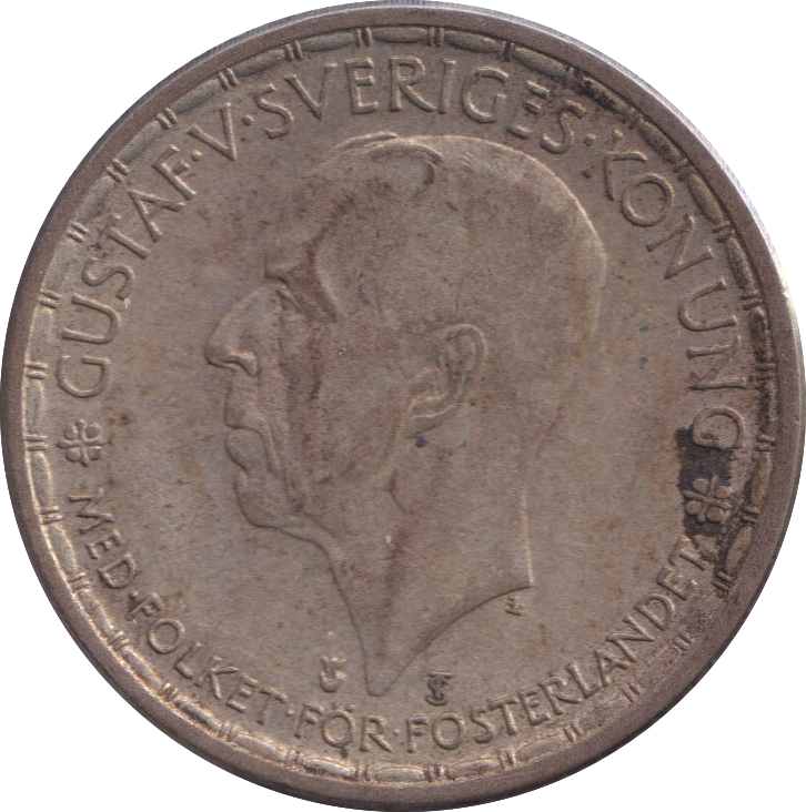 1950 SILVER 2 KRONOR SWEDEN