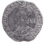 1639 SILVER SIXPENCE CHARLES IST