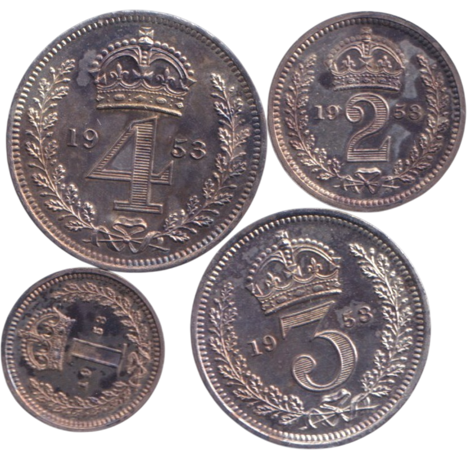 1953 MAUNDY SET ( UNC ) ST. PAUL CATHEDRAL
