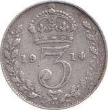 1914 THREEPENCE ( FINE )