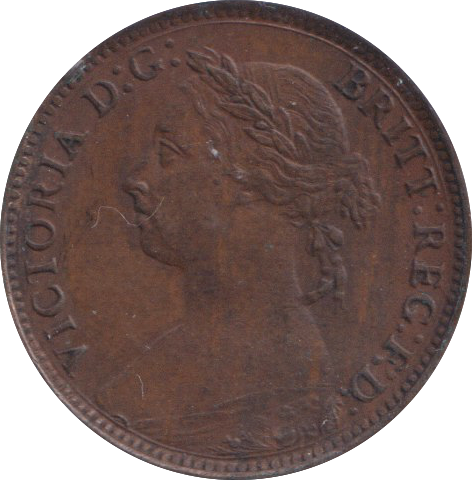 1886 FARTHING ( EF )