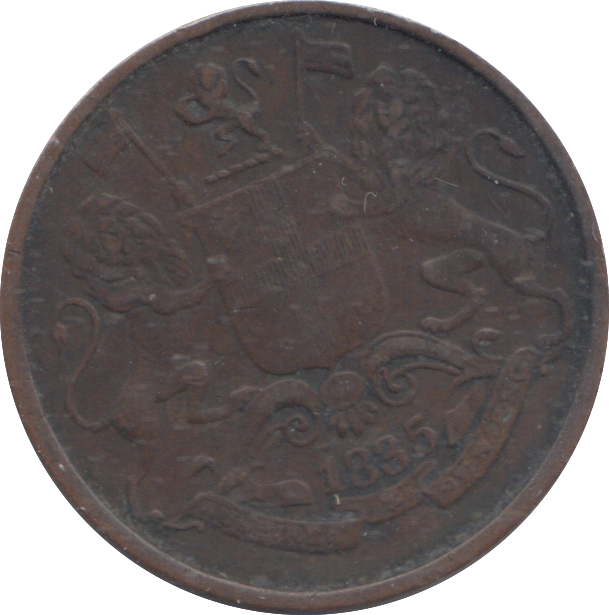 1835 EAST INDIA COMPANY QUARTER ANNA