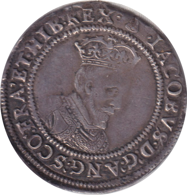1603 SILVER SHILLING HAMMERED IRELAND