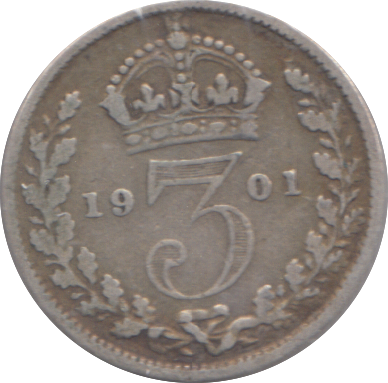 1901 THREEPENCE ( FINE )