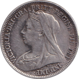 1898 SIXPENCE ( VF )