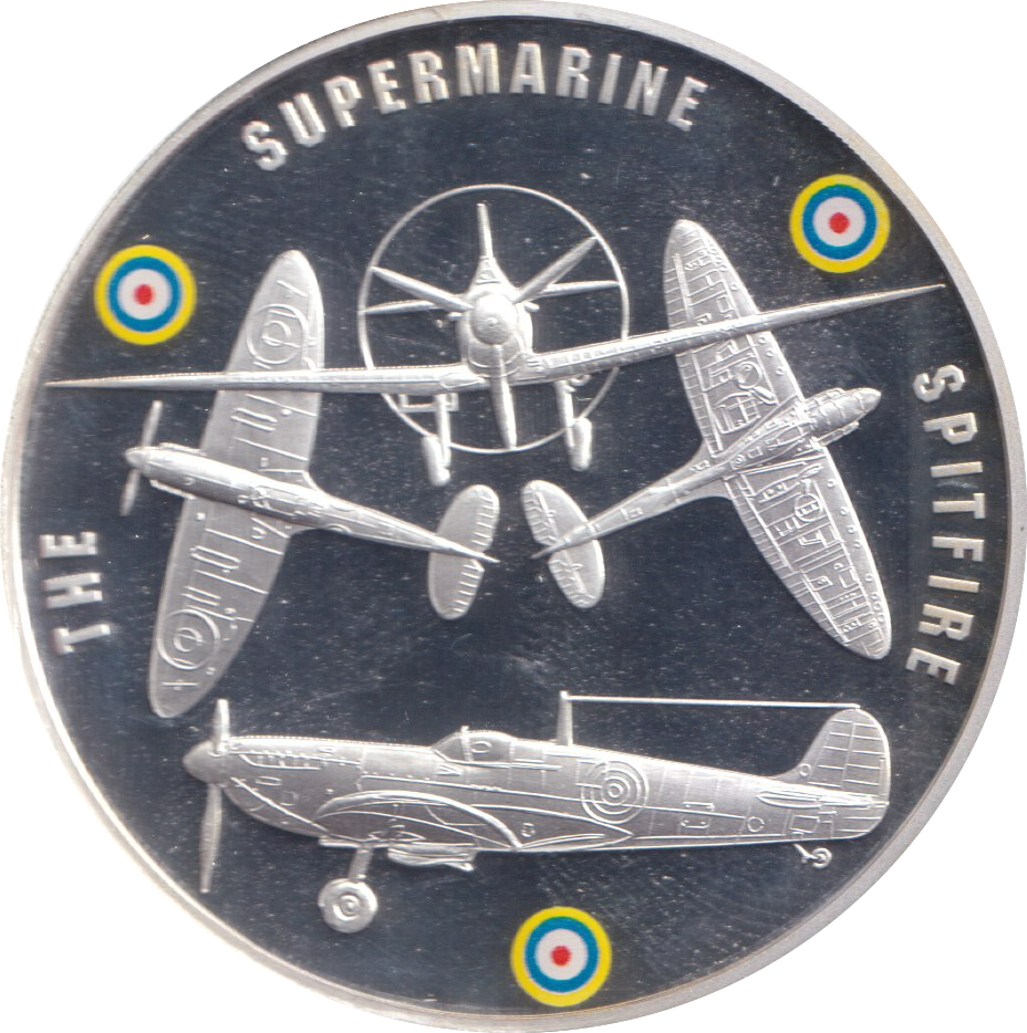 2010 SILVER PROOF MEDALLION BATTLE OF BRITAIN THE SUPERMARINE SPITFIRE