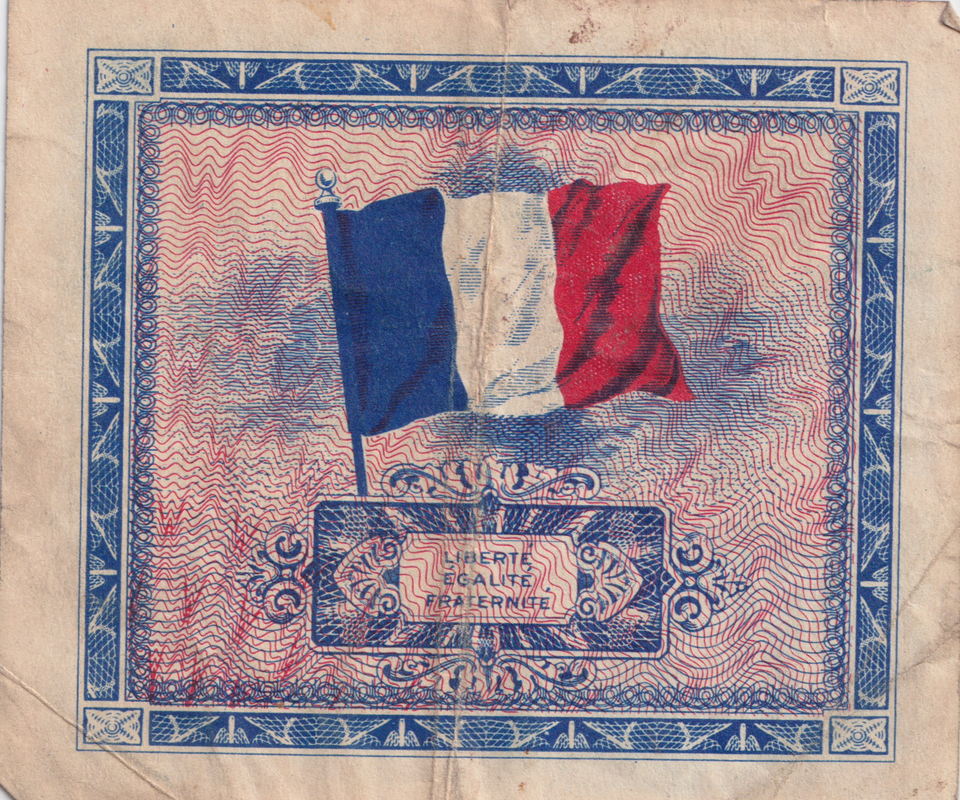 1944 FRANCE 5 FRANC BANKNOTE REF-1717