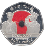 2021 SILVER PROOF 50 PENCE ROYAL NAVY