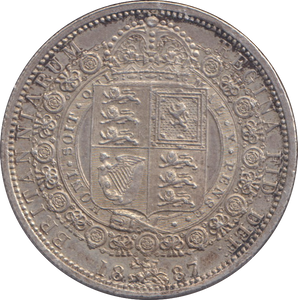 1887 HALFCROWN ( EF ) 6
