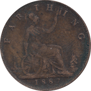 1887 FARTHING ( AUNC )