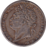 1821 SIXPENCE ( VF )