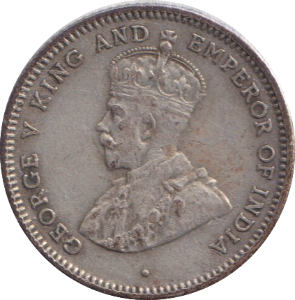 1922 SILVER 25 CENT CEYLON