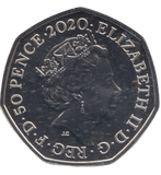 2020 50 PENCE HYLAEOSAURUS COLOURED ( BU )