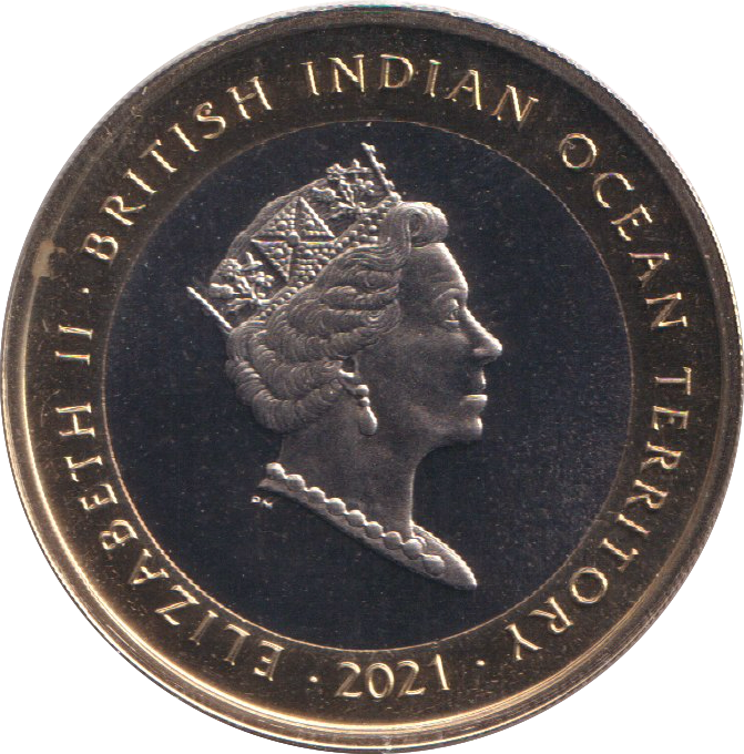 2021 TWO POUND LION OF ENGLAND BRITISH INDIAN OCEDAN TERRITORY